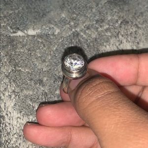 Sterling Silver Diamond Ring